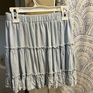 Light blue mini skirt